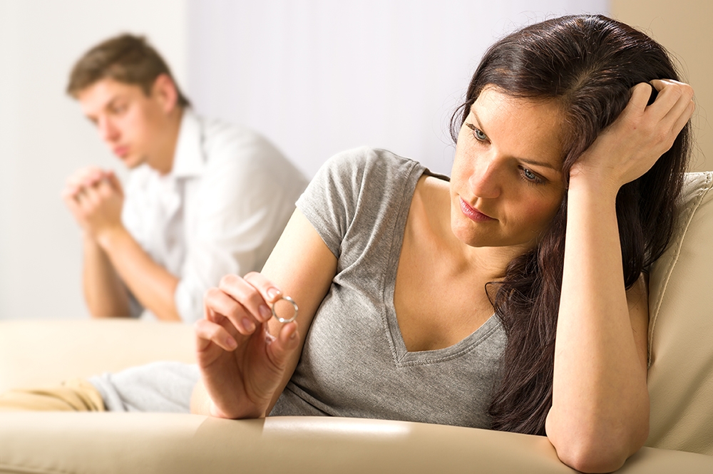 Thinking about divorce, woman considering divorce